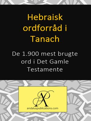 cover image of Hebraisk ordforråd i Tanach